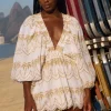 Sundress Alicia Jumpsuit Gold Palm Tree Discount