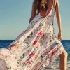 Sea Level Belle Tiered Maxi Sundress Belle/White Discount