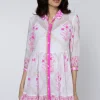 Juliet Dunn Block Pink Frill Dress Pink Pink Cage Block Outlet