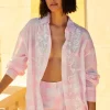 Juliet Dunn Butterfly Embroidery Shorts Pink Discount