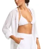 Seafolly Crinkle Shorts White New