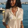 PQ Swim Flower Crochet Top Ivory Hot