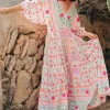 Juliet Dunn Mexican Embroidered V Neck Maxi Dress Mexican Embroidery Fashion