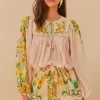 Farm Rio Pink Botanical Beauty Shorts BotanicalBeautyPink Hot