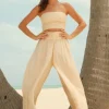 Pitusa Sequin Palazzo Pants Melon Hot