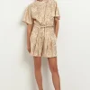 Greek Archaic Kori Triangle Embroidered Shorts Clearance