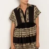 Greek Archaic Kori Triangle Mini Dress Black Black/Gold Sale