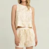 Greek Archaic Kori Triangle Panel Shorts Natural Discount