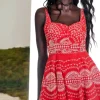 Charo Ruiz Winnie Dress Red Nelum Fashion