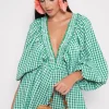 Sundress Alicia Jumpsuit Gingham Green Hot