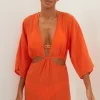 Vix Swimwear Allie Short Cover Up Marigold Fashion