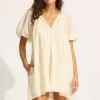 Seafolly Babydoll Dress Ecru Outlet