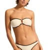 Seafolly Beach Bound Ring Bandeau Bikini Ecru Sale