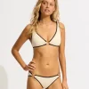 Seafolly Beach Bound Ring Front Bikini Ecru Discount