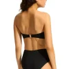 Seafolly Beau Bandeau High Waisted Bikini Black New