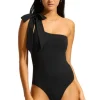 Seafolly Beau One Shoulder Swimsuit Black Discount
