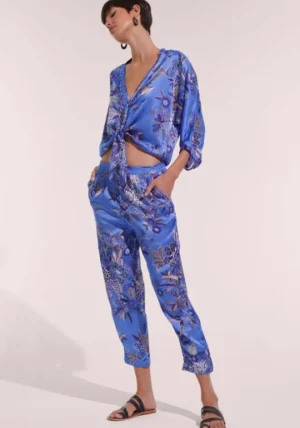 Poupette St Barth Bel Pant Leo Forest Blue Hot