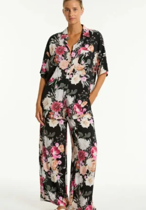 Sea Level Belle Aloha Surf Pant Black Belle/Black Clearance