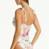 Sea Level Belle Frill Swimsuit Belle/White Online
