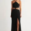 Pearl & Caviar Black Cut Out Dress New