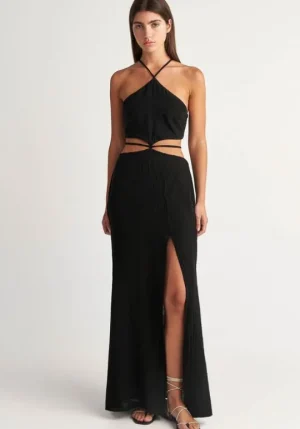 Pearl & Caviar Black Cut Out Dress New