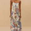 Farm Rio Boho Glam Strappy Maxi Dress Clearance