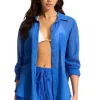 Seafolly Breeze Beach Shirt Azure Outlet