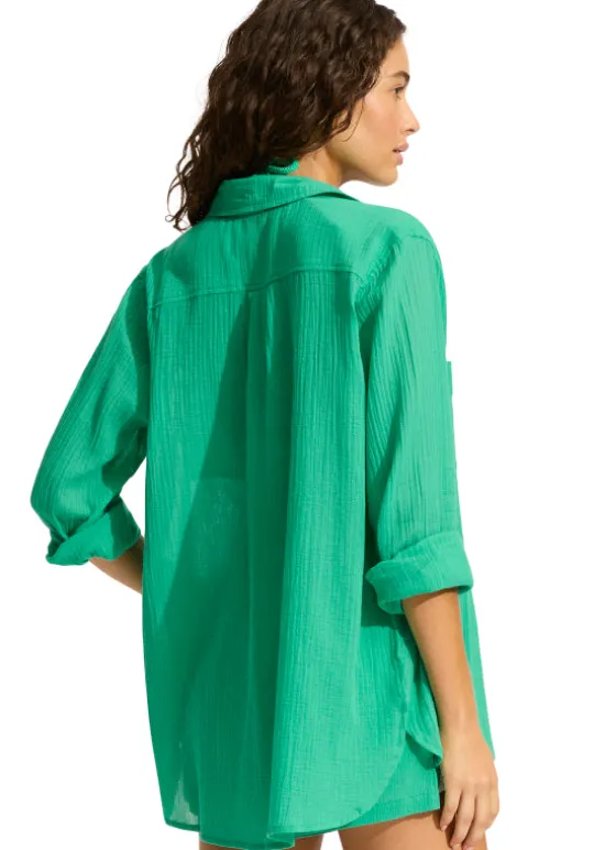 Seafolly Breeze Beach Shirt Jade Discount