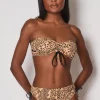 Naia Beach Brigitte Bandeau Bikini Golden Leopard GoldenLeopard Discount