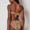 Naia Beach Brigitte Bandeau Bikini Golden Leopard GoldenLeopard Discount