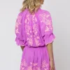 Juliet Dunn Butterfly Blouson Dress Violet Online