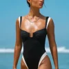 Away That Day Cannes Swimsuit Black/White Black / Ivory Sale