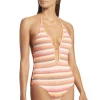 JETS Swimwear Capri Stripe V Neck Swimsuit Discount