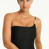 Sea Level Caracus One Shoulder Swimsuit Black Online