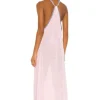 Pitusa Cheetah Maxi Sundress Light Pink Discount