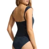 Seafolly Chiara DD Swimsuit Navy New