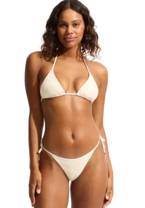 Seafolly Chiara Triangle Bikini Ecru Discount