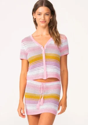 PQ Swim Clementine Ellie Crochet Shirt Clearance