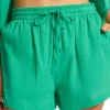 Seafolly Crinkle Beach Shorts Jade Hot
