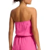 Seafolly Crinkle Playsuit Pink Discount