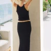 PQ Swim Crochet Long Skirt Midnight Black Outlet
