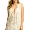 Seafolly Crochet Mini Dress Cream Crochet Hot