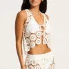 Seafolly Crochet Tie Front Top Sale