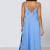 Juliet Dunn Cut Out Maxi Dress Periwinkle Online