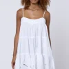 Juliet Dunn Cut Out Wave Mini Dress White Outlet