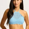Seafolly Daydreamer High Neck Bikini Powder Blue Hot