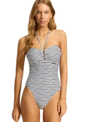Seafolly DD U Tube Swimsuit Isla Palm New