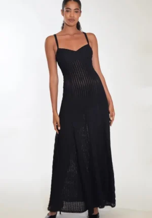 Charo Ruiz Devi Maxi Dress Black New
