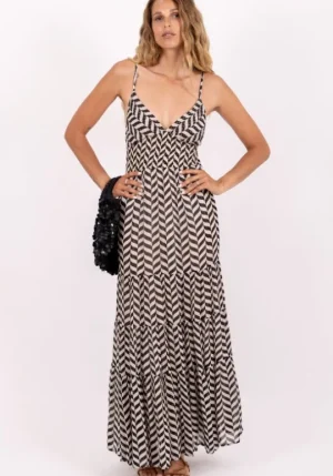 Sundress Ditta Dress Black and White Fashion