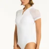 Sea Level Drift Short Sleeve Swimsuit Fashion